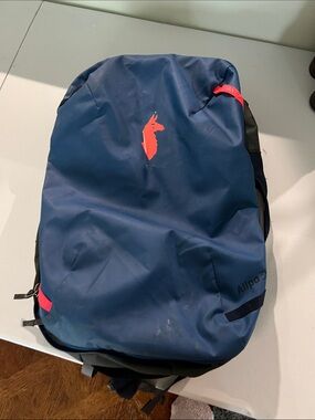 cotopaxi Blue Backpack with Orange Logo